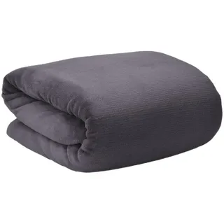 Beautissu Aurelia Bettüberwurf 150 x 200 cm Anthrazit