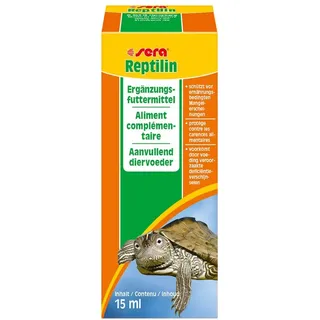 sera Reptilin 15 ml | Multivitamin-Ergänzungsfutter für Reptilien | Schützt vor Mangelerscheinungen | Flüssig & leicht auf Futter oder Trinkwasser aufzutragen | Tägliche Anwendung