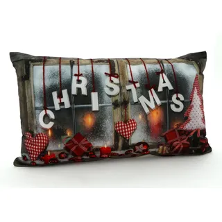 WECKBRODT "Christmas" Velour, Weihnachten, Kissenhülle ohne Füllung, 1, Stück, multi, bedruckt),