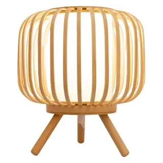 Fine Asianliving Bambus Tischlampe Natürlich Handgefertigt - Celinda D24.5xH27cm