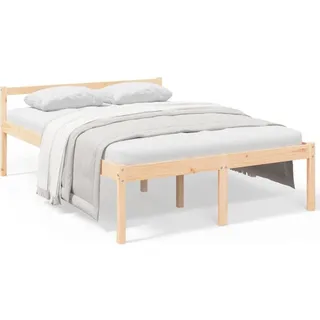 vidaXL Seniorenbett 120x200 cm Massivholz Kiefer - Braun