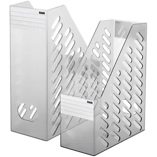 Stehsammler BRILLANT XXL – 2 STÜCK, groß, größer, XXL. Klassisches Design in transluzenter Optik, hochwertig, stabil und schick, transluzent-grau,