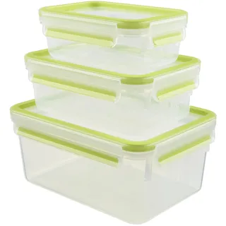 Emsa Clip & Close rechteckig grün 0,55 l, 1 l, 2,2 l 3-teiliges Set
