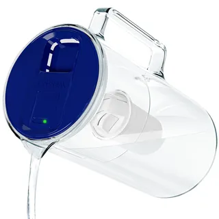 Wessper wasserfilter Kanne Glas mit LED-Anzeige 3L, filter Classic - Blau