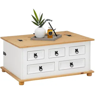 Idimex Mexico Möbel Truhentisch Tequila , Holz , Kiefer , Vintage , 92x44x72 cm , FSC Mix , Wohnzimmer, Wohnzimmertische, Couchtische