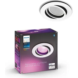 Philips Hue White & Color Ambiance Centura Einbauspot rund, 1er Pack, weiß 230lm, dimmbar - Weiß