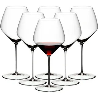 Rotweinglas "Pinot Noir / Nebbiolo Gläser Veloce 763 ml 6er Set transparent", bunt (transparent), B:11,3cm H:24,7cm Ø:11,3cm, Glas, RIEDEL THE WINE GLASS COMPANY, Trinkgefäße, Rotweinglas, Spülmaschinengeeignet