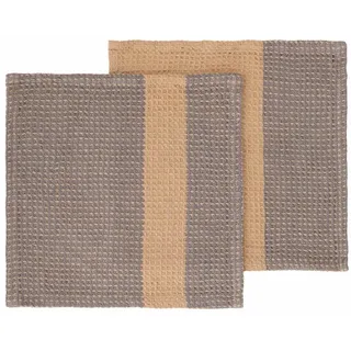 BLOMUS Spültuch »GANO, aus 100% Baumwolle, GOTS organic, zertifiziert durch BCS 35020« 25x25 cm, Spültücher bestehend aus zwei verschiedenen Mustern, grau