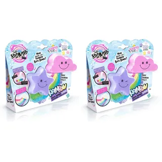 So Bomb DIY Regenbogen-Badebombe, 2 Stück, einfach zu machen, duftende Badebomben, einfach Wasser hinzufügen, Badespaß (Packung mit 2)