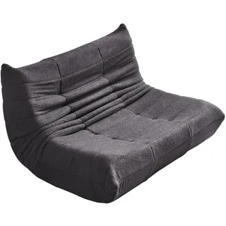 Modfu Sofa 149x120x82 cm Grau Doppelsofa Ergonomische Unterstützung , Textil , 120x82x149 cm , Gartenmöbel, Loungemöbel, Loungesessel