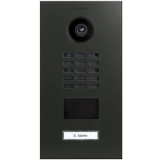DoorBird D2101V IP Video Türstation, Grauoliv (RAL 6006) | Video-Türsprechanlage mit 1 Ruftaste, RFID, HD-Video, Bewegungssensor
