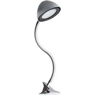 LED Klemmleuchte Tischlampe Flexarm h: 60 cm in Silber 4100 K 248 lm verstellbar