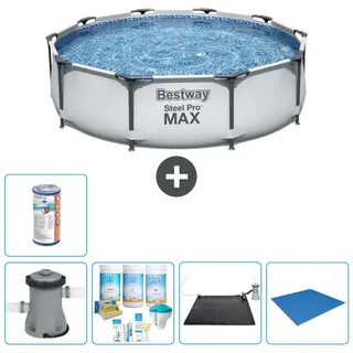 Bestway Steel Pro MAX Rund - 305x76 cm - 6-teilig S22135 - Grau
