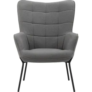 OTTO home Ohrensessel Luukas recyceltes Polyester 73 x 99 x 80 cm Schwarz