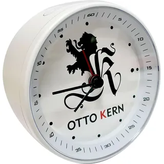 Otto Kern Funkwecker Premiumline DCF77 Funkwecker Reisewecker Analoger Wecker geräuschlos kein Ticken Design Funkwecker - Weiß