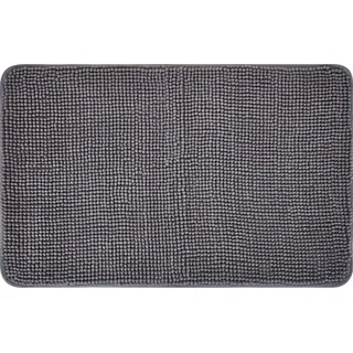 baliv Badematte 50 cm x 80 cm Polyester Dunkelgrau