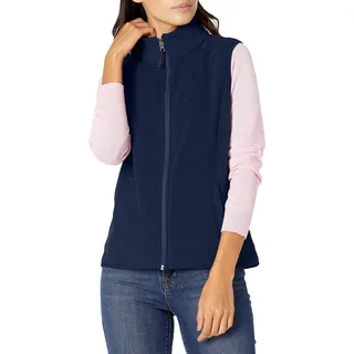Amazon Essentials Damen Ärmellose Polar Soft Fleece-Weste Mit Klassischer Passform (Erhältlich In Übergröße), Marineblau, M