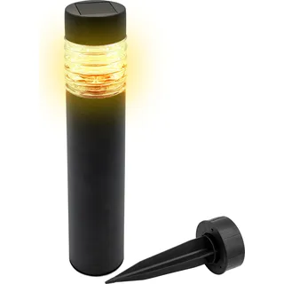 1.03 Metall Garten Solarlampe XXL - ca. 42 x 8 cm - Solar Gehweg Lampe - Farbe: anthrazit (1 Stück)