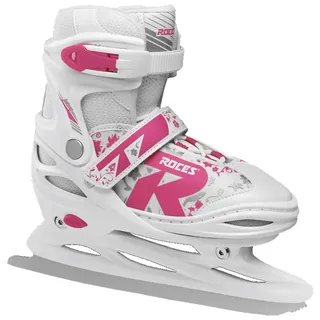 ROCES Jokey Ice 2.0 Girl Verstellbarer Schlittschuh, white-fuchsia, 30-33 EU