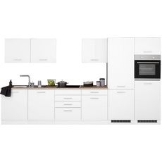 Bild MÖBEL Küchenzeile »Visby«, ohne E-Geräte, Breite 360 cm für Kühl/Gefrierkombination, weiß