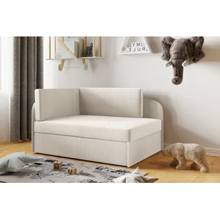 Kaiser Möbel Kinderbett Kindersofa mit schlaffinktion und bettkasten BETTY wachsendes Bett Links Beige - Beige