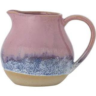 Bloomingville Paula Milchkännchen aus Steinzeug - dekoratives Design, Milchkanne perfekt für deinen Frühstückstisch, mit natürlicher Beschaffenheit, 435 ml (Rose)