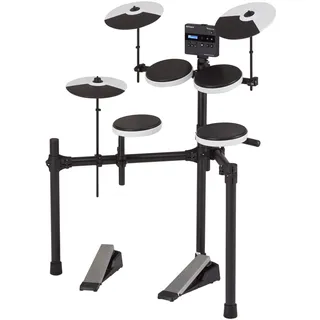 Roland TD-02K V-Drums | Kompaktes elektronisches Drumkit für Einsteiger mit dynamischer Spielbarkeit, geräuschreduzierenden Features, in der Höhe verstellbarem Stativ | Integrierte Coach-Funktion