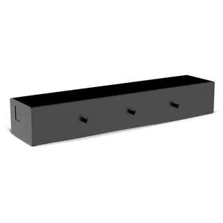cozze cozze® Universalablage & Gewürzregal für Außenküche – Flexibles Regal zum Einhängen oder Hinstellen – Inkl. 3 Haken – Verzinkter Stahl, Schwarz – Passend für Elements serie