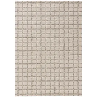 benuta Outdoorteppich Kaleo Cream/Beige 140x200 cm , Kunststoff , Rechteckig , 140x200 cm , wasserabweisend , Teppiche und Böden, Teppiche, Outdoorteppiche