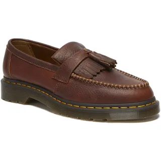 Dr. Martens Unisex-Erwachsene Adrian Yellow Stitch Leather Loafers, Cashew, 43 EU