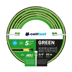 Cellfast Gartenschlauch GREEN ATS2, Strapazierfähig, Flexibel, 5-lagig, Kreuzgeflecht ATS2, UV und Algenbeständig, Schwermetallfrei, 30 Bar, -20/+60° kurzzeitig 3/4", 20m