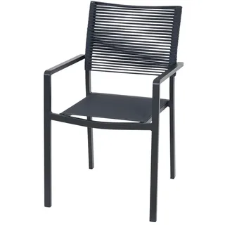 Siena Garden Leeds Stapelsessel 54 x 58 x 88 cm grau