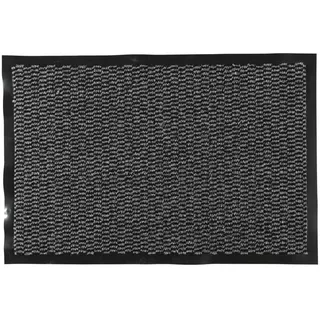 JE CHERCHE UNE IDEE Fußmatte rutschfest 40x60 cm Innen und Außen | Polypropylen, rutschfeste Fußmatte, 40x60 cm, Nutzung innen und außen, Eingang, praktisches Design, Grau