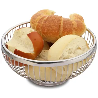 Weis 16939 Brotkorb Brot-/Obstkorb, Edelstahl, 22,5 cm