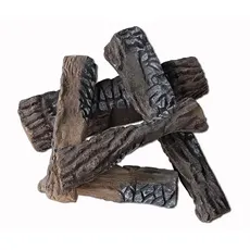 5er-Set Keramikholz Deko-Holz für Bio-Ethanol oder Gas Kamin hitzebeständige Keramik-Holzscheite Kaminholz