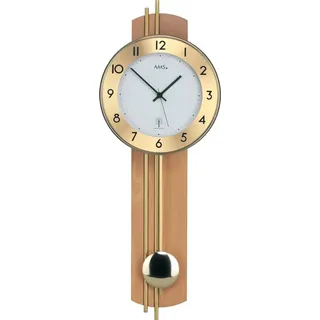 AMS Pendeluhr 22 cm 5266/18 braun
