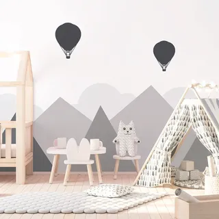 Ambiance Sticker Wandsticker Kinder Deko Babyzimmer Wandsticker Kinder Wandsticker skandinavische Berge Skandinavische Wandsticker Bergen H80 x L 105 cm