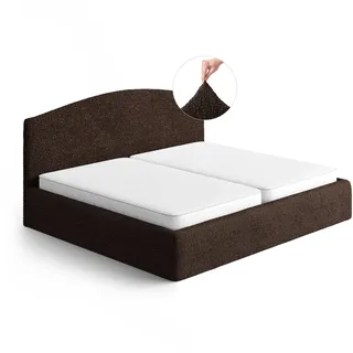 PAULATO - Husse für Kingsize-Bett über das Kopfteil und Grundgestell rüberziehen, Husse für Boxspringbetten 180-220cm Mikrofaser, bi-elastisches, Made in Italy