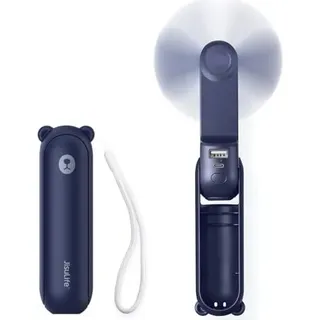 Jisulife Mini Handheld Fan, 3 in 1 wiederaufladbare USB [12-19 Arbeitszeit] Power Bank, Taschenlampe, tragbare Fan -Reise/Sommer, Geschenke Frauen - B