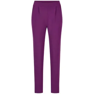Schlupfhose GOLDNER "Businesshose SARA mit Komfortbund", Damen, Gr. 42, N-Gr, pink (beere), Obermaterial: 95% Polyester PES. 5% Elasthan EL., normal, Hosen Schlupfhose, Temperaturausgleichende Eigenschaft