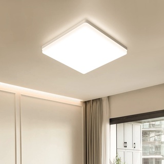 EASY EAGLE LED Deckenleuchte Flach, 3000K 24W 2400LM Quadratisch Küchenlampe Decke, Deckenlampe Eckig Panel, IP44 Badezimmerlampe für Schlafzimmer Flur Küche Esszimmer Ø18cm
