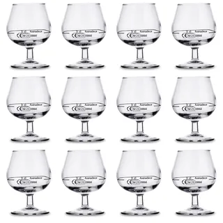 Arcoroc Set 12 Cognacgläser aus Glas, 15 cl, Marke 3cl