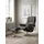 Relaxsessel Mayfair Leder 79 x 102 x 73 cm Grau mit Hocker