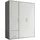Drehtürenschrank Valencia 155 x 195 x 60 cm Weiß/Grau