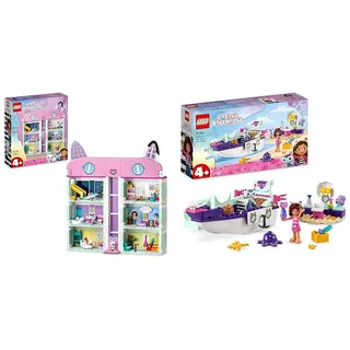 LEGO 10788 Gabby's Dollhouse Spielzeug-Set & 10786 Gabby's Dollhouse Gabby & Meerkatze Schiff & Spa Boot Set mit Schönheitssalon