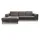 Eckcouch Leder 2-Sitzer Braun