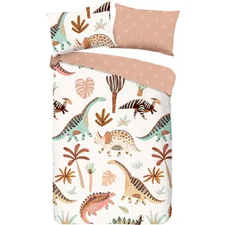 Muller Textil Dino Bettbezug 140 x 220 cm - Rosa