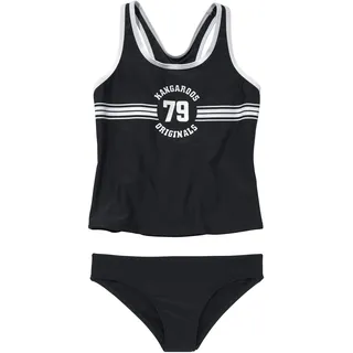 KangaROOS Tankini "Sporty" mit sportlichem Frontdruck, schwarz