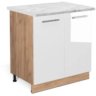Vicco Unterschrank Fame-Line 80 x 82 x 60 cm Weiß Hochglanz
