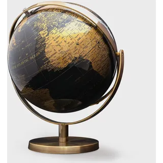 Iron & Glory | Weltkugel | Weltkarte dekoratives Wohnaccessoire für Vintage Raumdekoration | Ornamente für Wohnzimmer & Büro Schreibtisch | Schwarz & Gold Bürozubehör für Heimdekoration | Geschenke